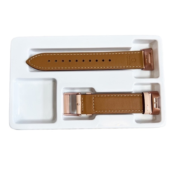 Fitbit Charge 3 Pink Rose Gold Leather Watch Band - Picture 3 of 4